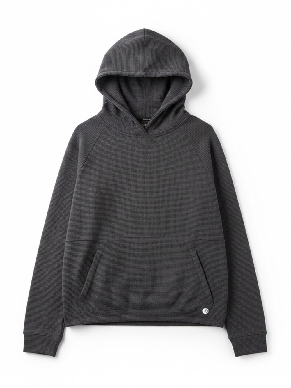 Solaris Men's  Waffle Knit Gray Hooded Pullover Sweatshirt Size XL